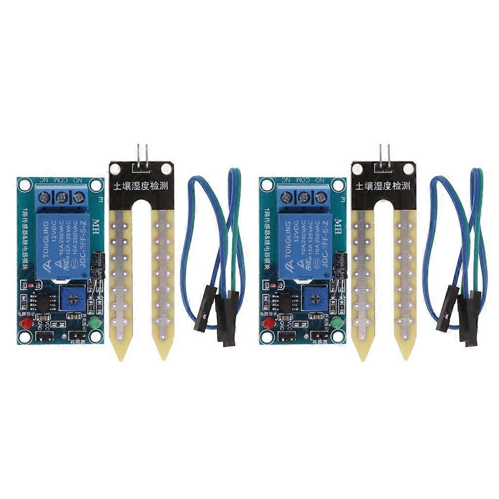 2Set 12V Soil Hygrometer Moisture Detection Module Sensor Automatic Watering