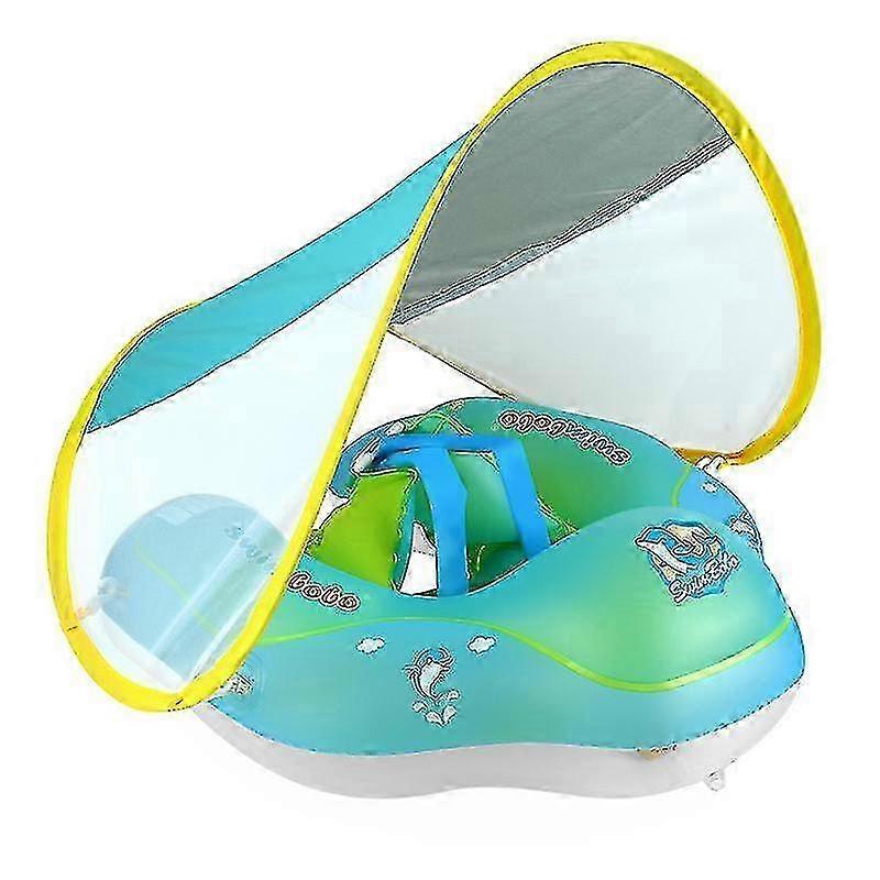 Inflatable Float Float Ring Baby Pool With Sun Protection Canopy Baby Swimming