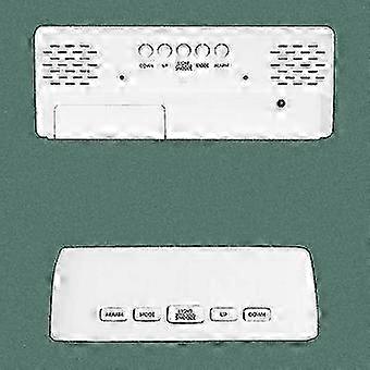 Mirror Alarm Clock Battery Plug-In Dual-Purpose LED Clock, Colour: Arc-shaped Black Shell (Black Surface Green Light)-Good Bedside