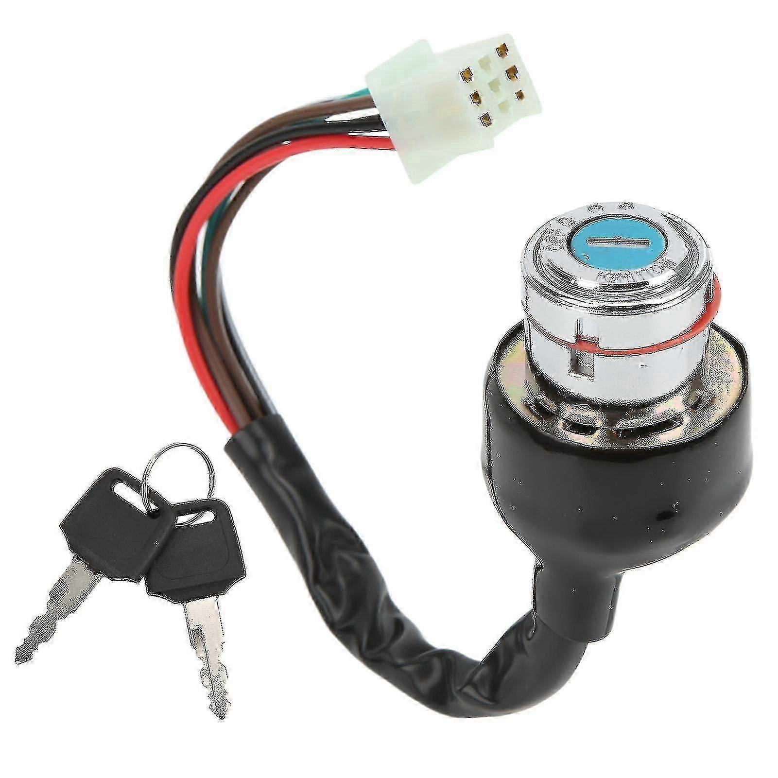 Ignition Key Switch 3 Gears, 9 Holes 6 Wires Replacement for Kazuma Falcon 90cc 110cc 250cc ATV