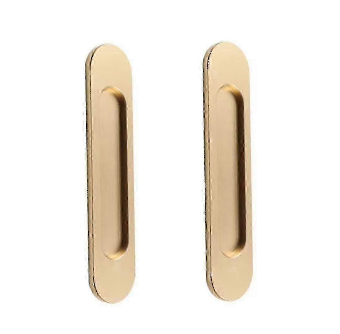 דלת למשוך ידית עצמית סגלגל הזזה דלת מושך להזזה אסם דלת חלונות ארונות סגסוגת אלומיניום לתפוס בר ידיות (2 יחידות, זהב)_SZXM