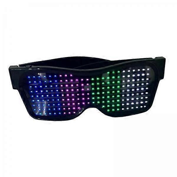 3x LEDメガネAPPコントロールレイブDJコスチュームディスプレイテキストメッセージUSB用