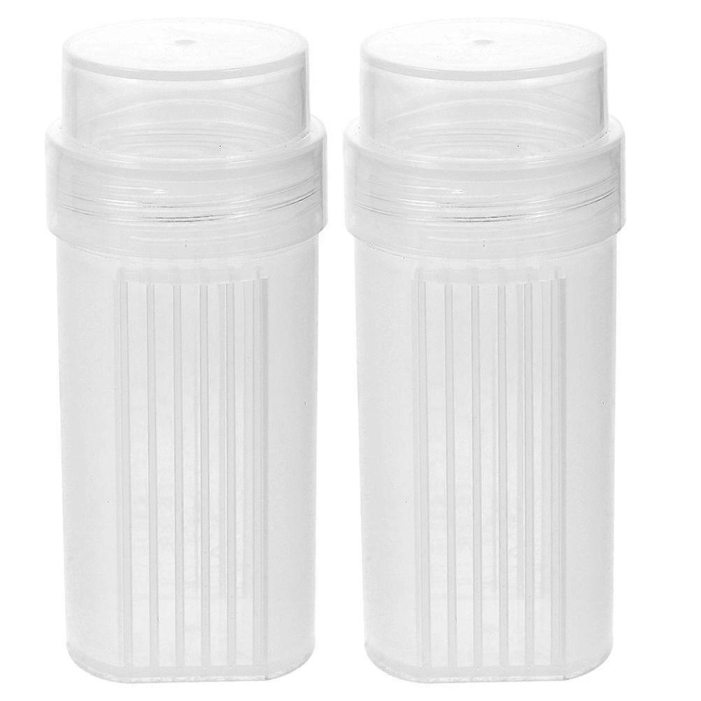 2pcs High Transparency Staining Jar with 5 Slide Staining Rack Staining Tank Plastic Staining Jar with Lid for Laboratory Medicine Chemistry Use