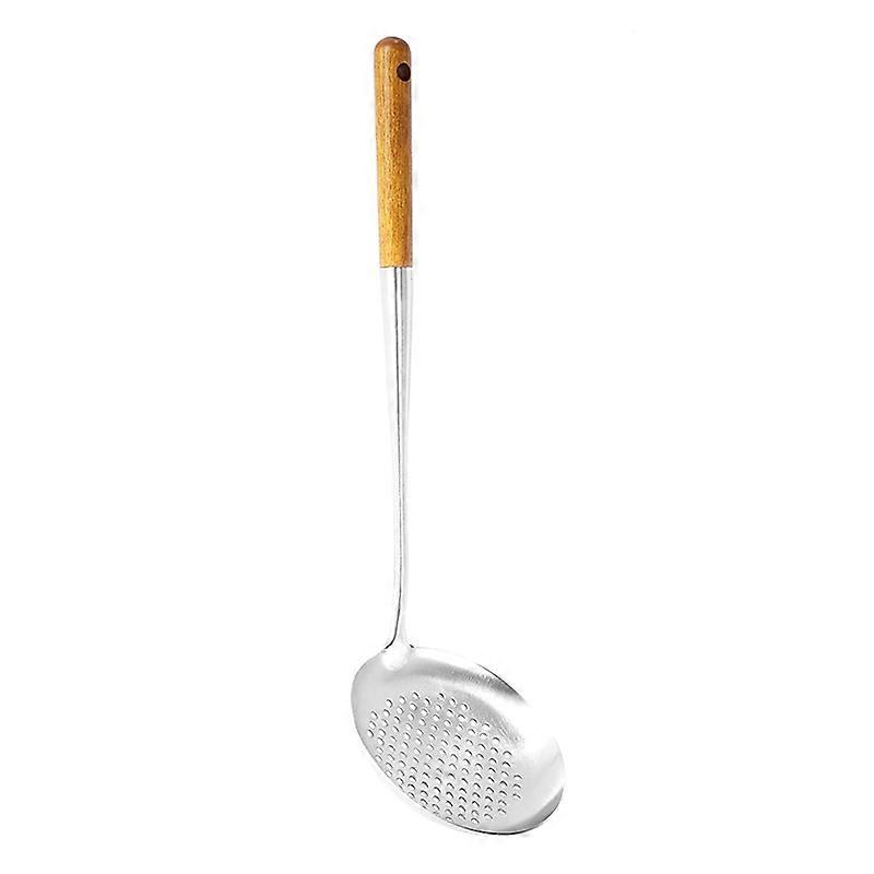 Skimmer Ladle, 17Inches Spatula for Wok, Stainless Steel Colander