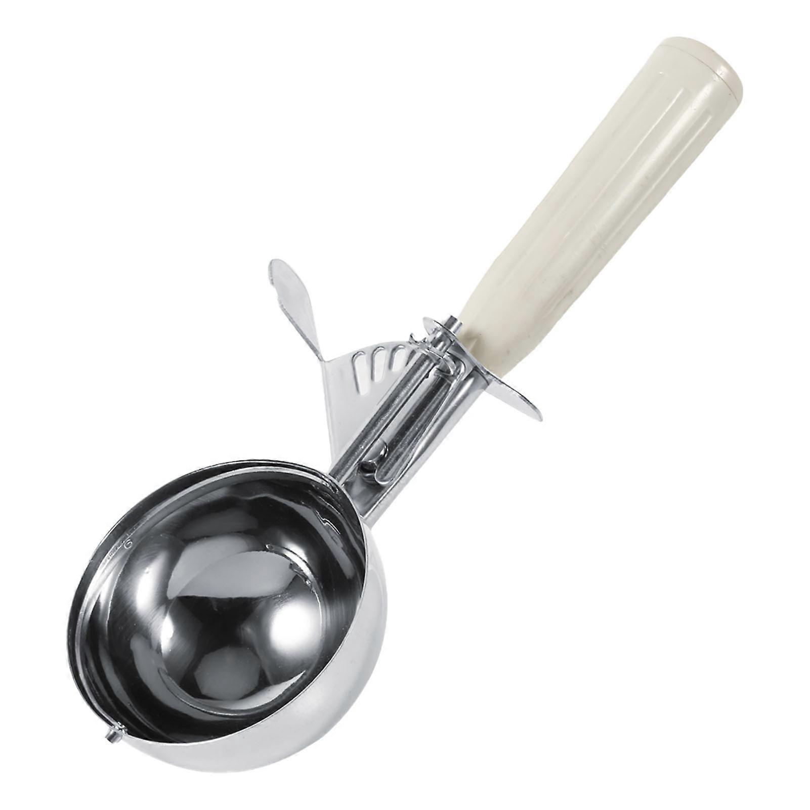 Cuillère à glace pratique en acier inoxydable avec manche en plastique (6,8 cm)