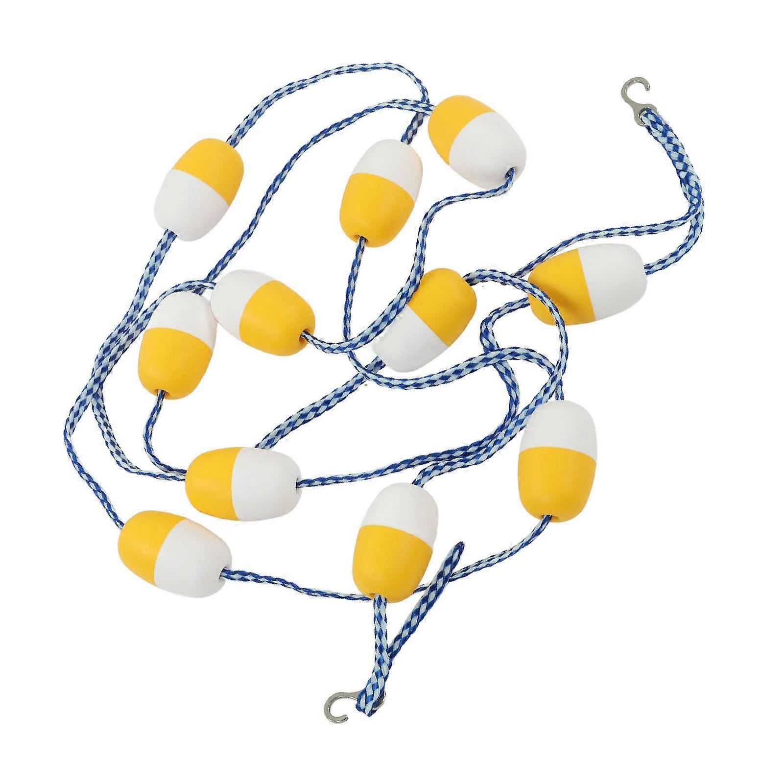 Float Lane Line, 5 m, 7 cm, PVC, Reusable, Safety Separation Rope for Indoor Pools, Swimming Pool Separators, Floating Pool Safety Rope