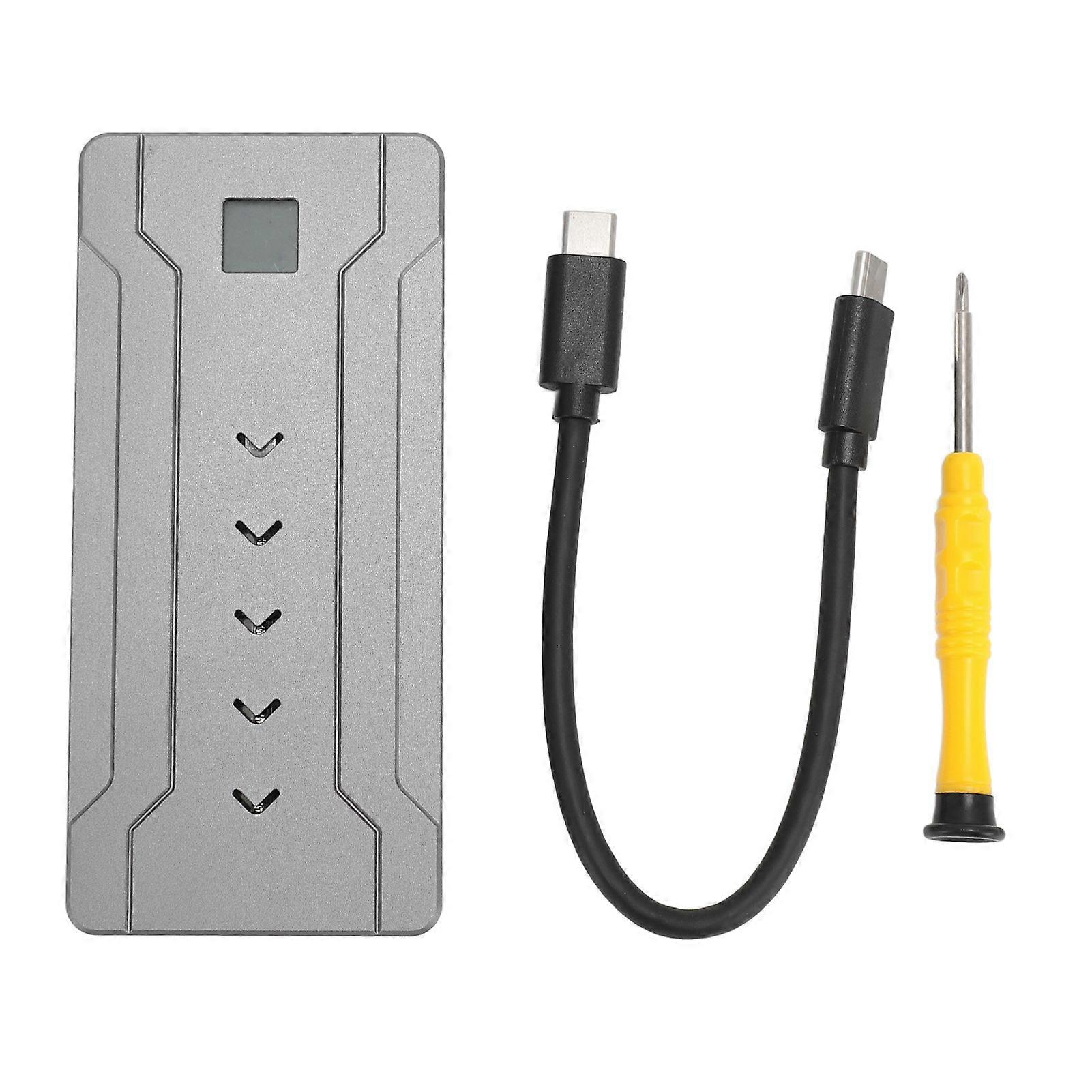Biometric SSD Enclosure Fingerprint and Password Access Type C US3.2 Gen2 M.2 Nvme PCIE NGFF Hard Drive Enclosure for HDD SSD (Not Inclube Hard Disk)