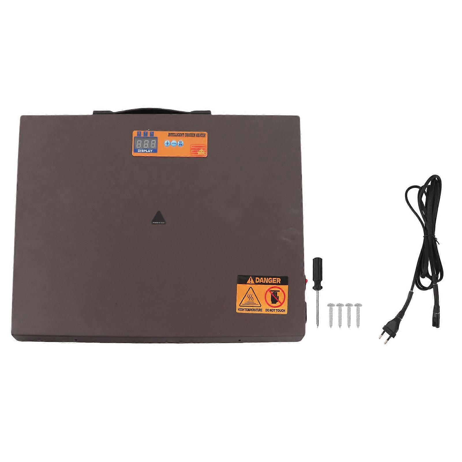 Chicken Coop Heater, Brown, Manual Control, 150W, 4 Modes, Digital Display, Timer, Spill Proof, EU Plug 220V