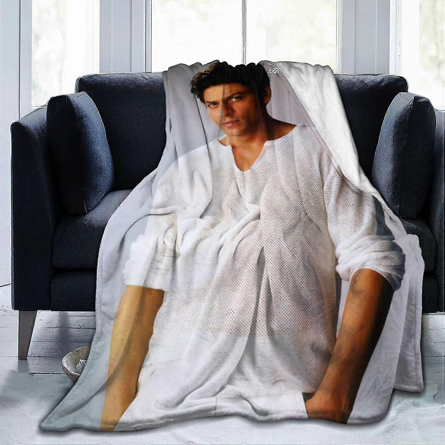 AY1193 Shah Rukh Khan Ultra Soft Micro Flannel Throw Tæpper Varmt behageligt alsidigt tæppe til sofa og rejser