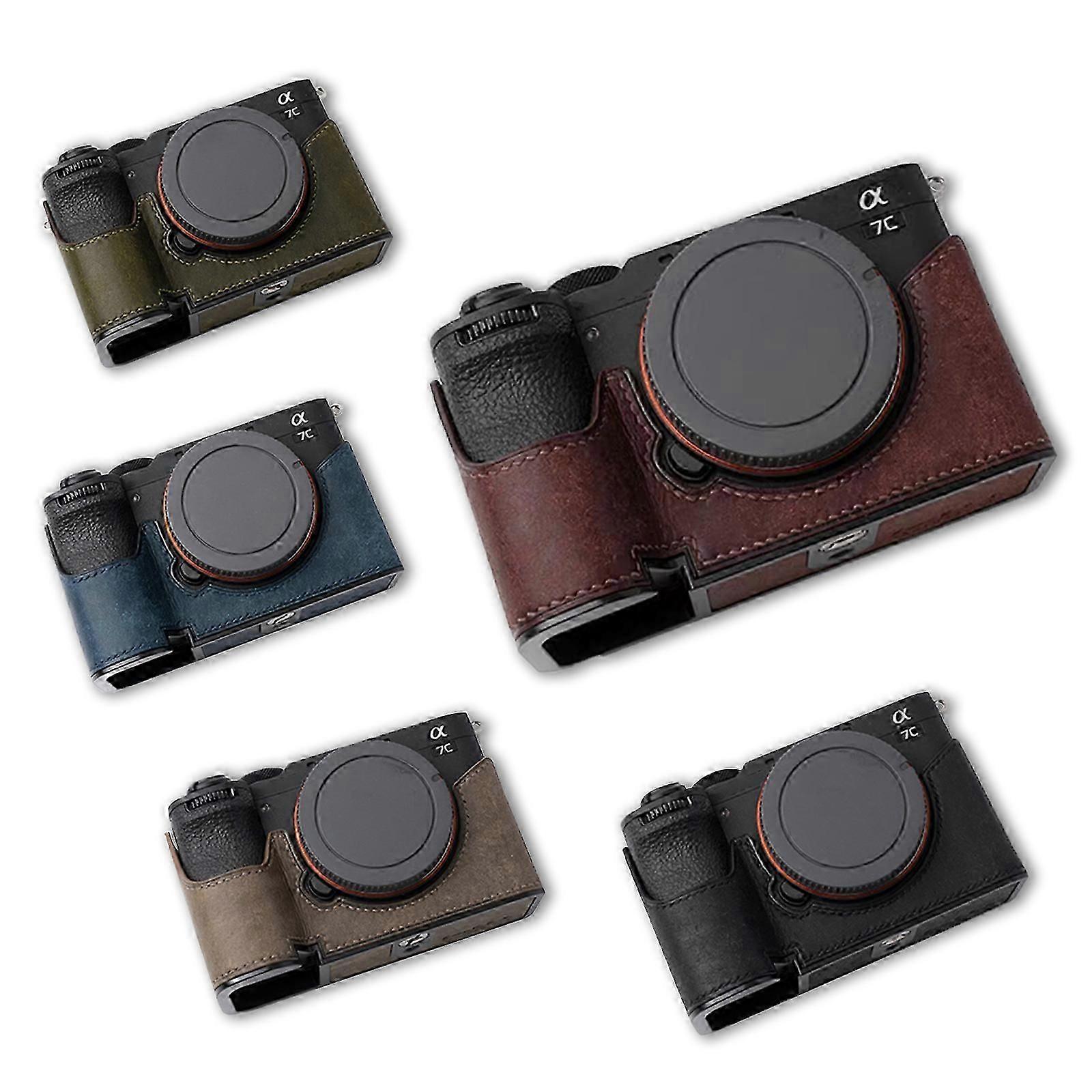 Handmade Half Case for Sony A7C2 A7CR Leather Insert A7CII Camera Cover