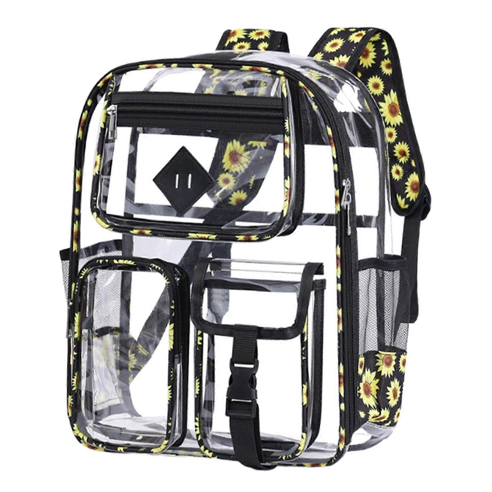 PVC Transparent Backpack Water Resistant Clear Backpack for Primary Students