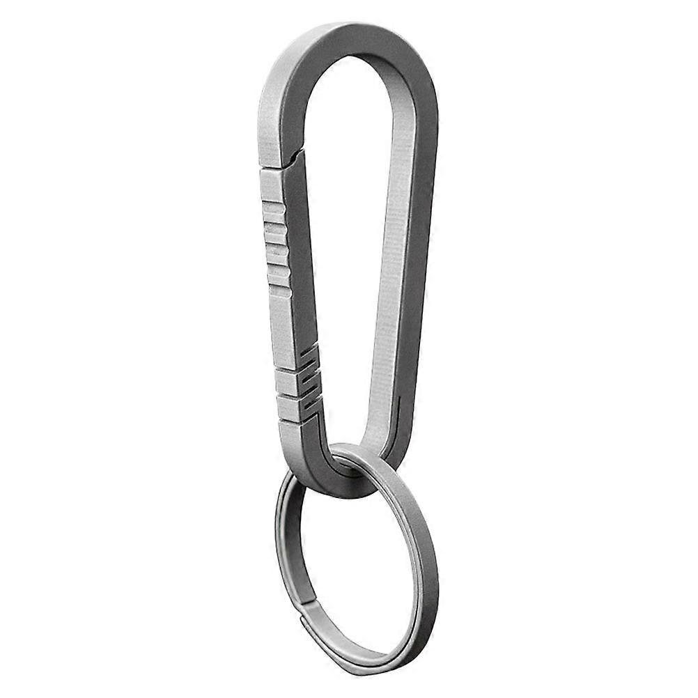 Titanium Key Chain Belt Clip Quick Release Key Holder for Men and Women, Small Gray Outdoor Accessory with Smooth One Hand Operation and Durable
