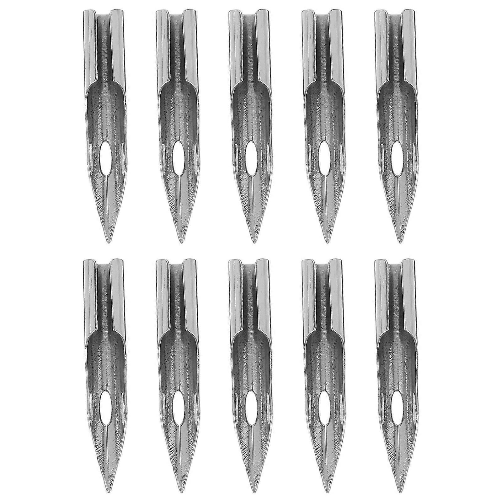 10pcs Replaceable Metal Nibs for Dip Pens – Lightweight Drawing Tools for Artists and Calligraphy, Smooth Writing, Easy Replacement for Portable Use