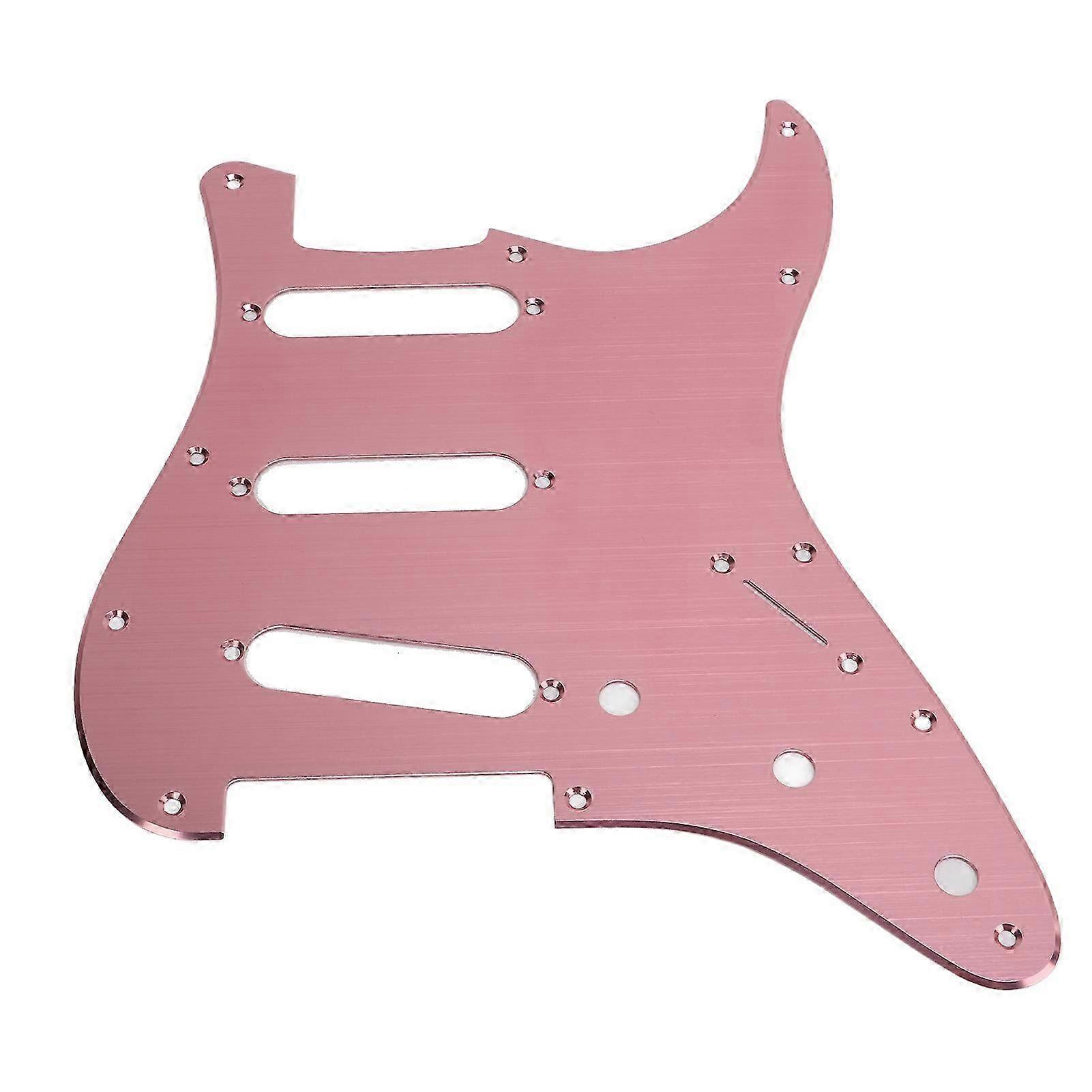 Metal Guitar Pickguard compatible with Compact Standard Guitars - Pink Scratch Plate