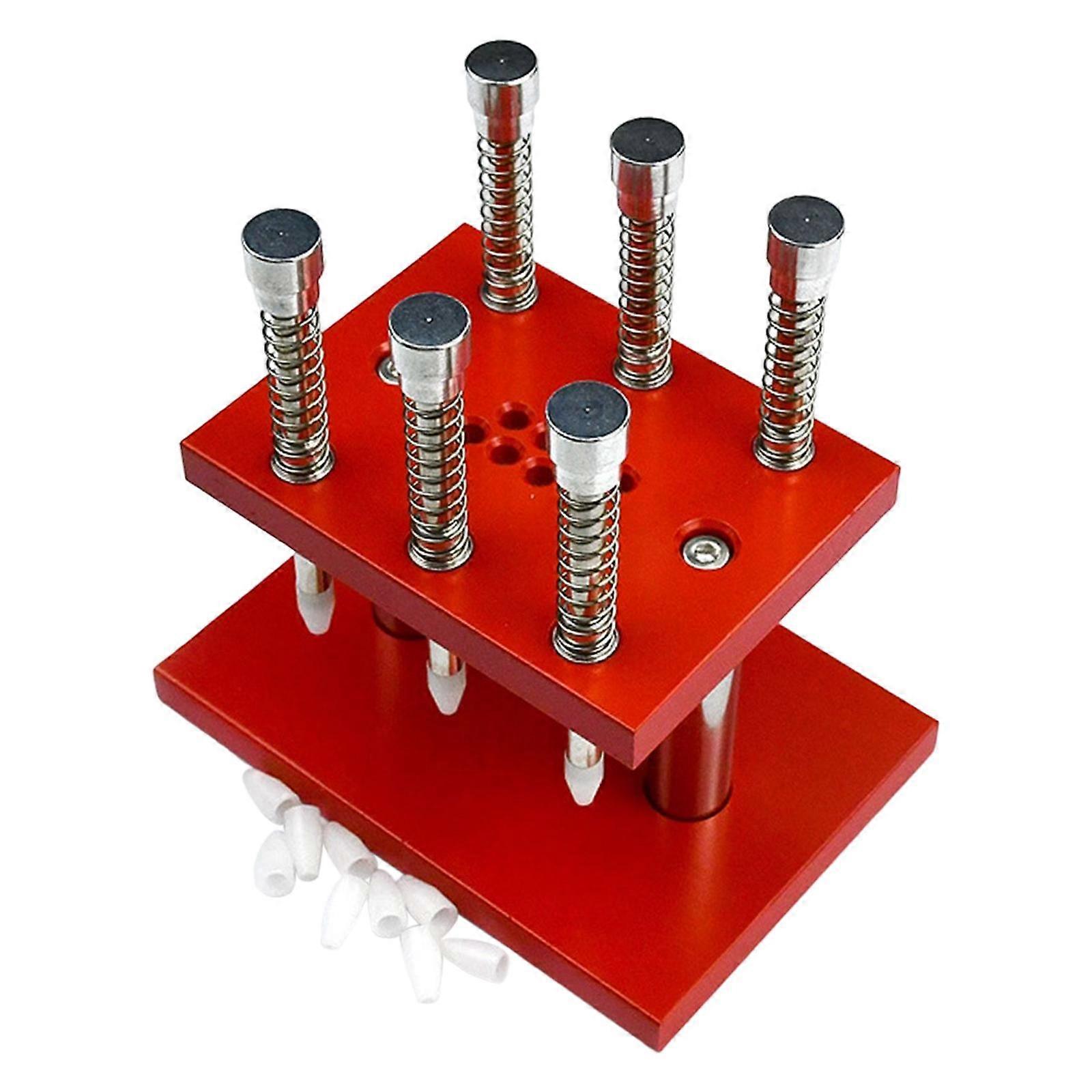 Solid Alloy Watch Hand Puller 6 Heads Watch Repair Tool Kit Fitting Red