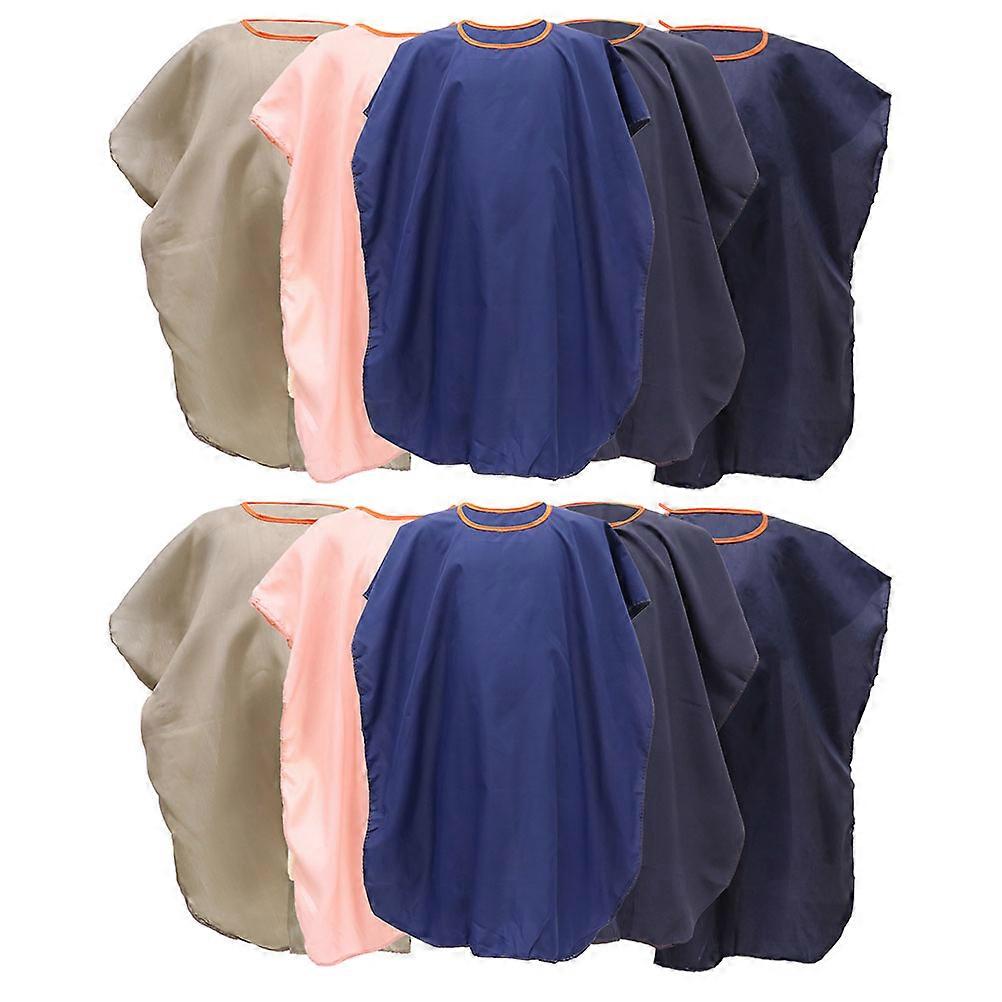 10pcs Kids Hairdresser Cape with Random Color Salon Apron for Cutting