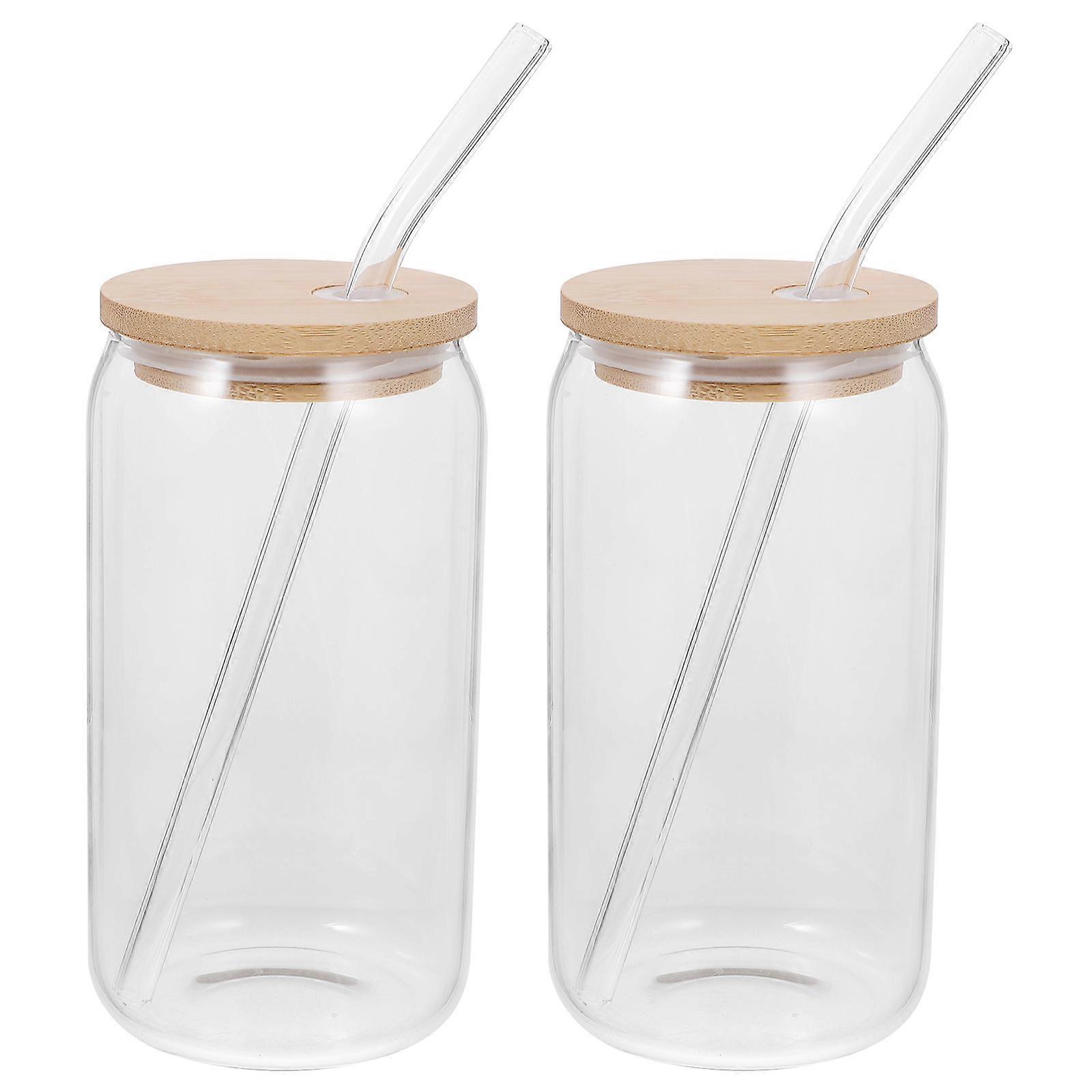 Glass Straw Cup with Lid, Literary Style for Coffee or Tea, Versatile for Multiple Rooms
