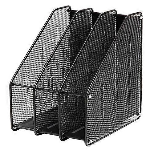 File Holder - Desktop Metal File Rack for A4 Documents, Office Storage Box, Magazine Organizer, Family File Organizer