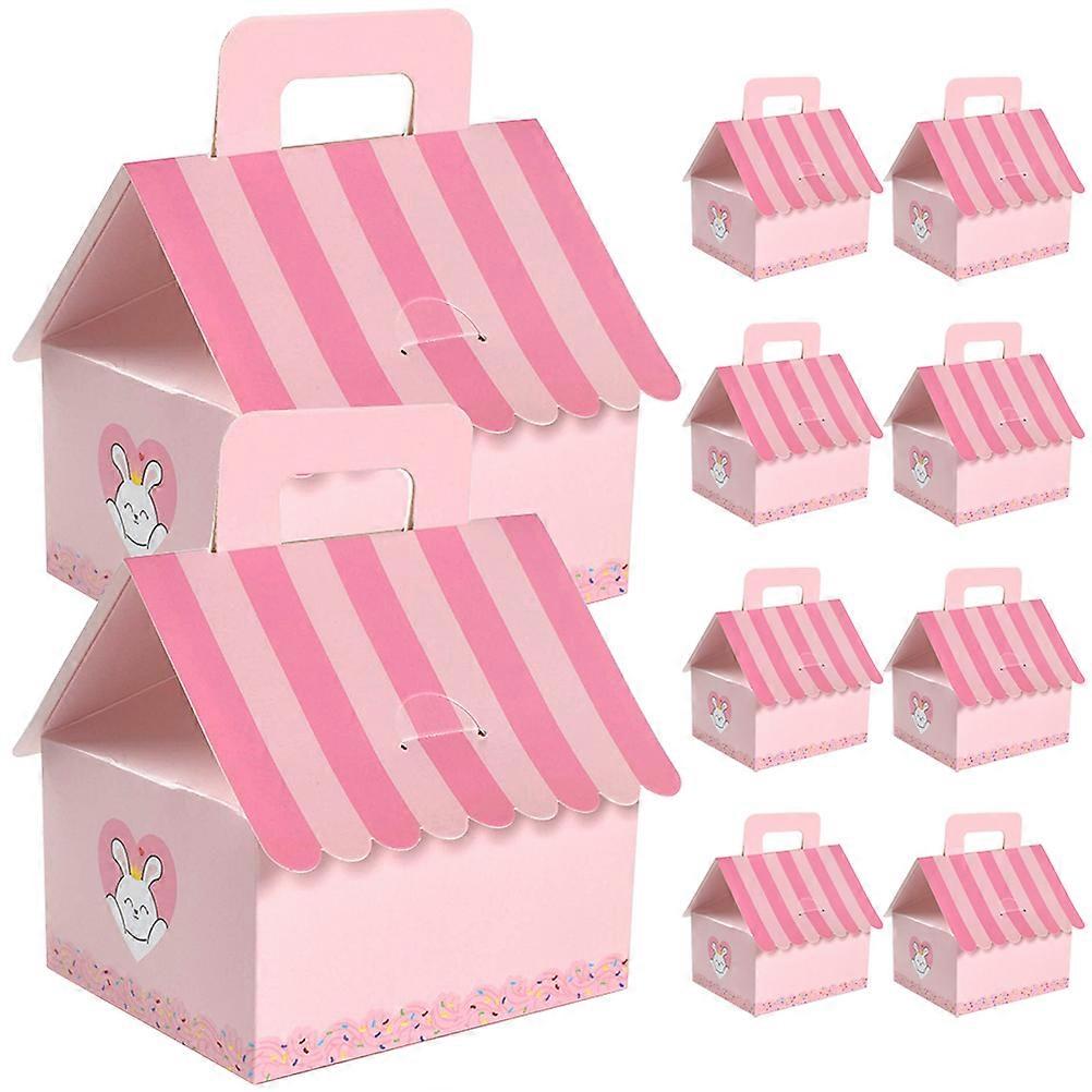 10pcs Candy Boxes and Containers for Birthdays, Weddings, Parties Pink Paper Packaging