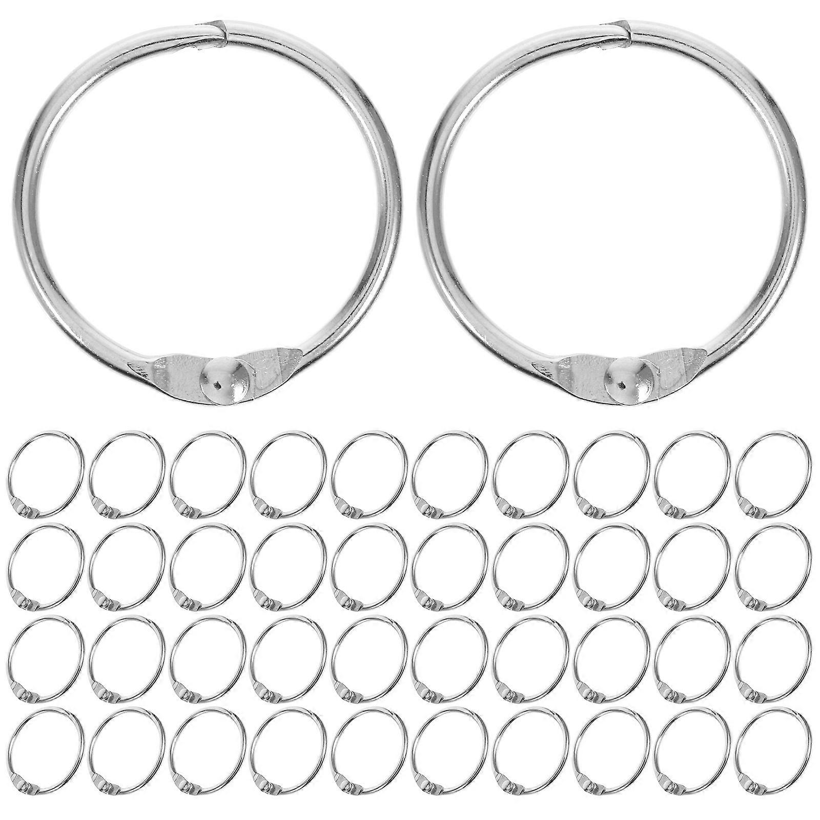 100pcs Binder Rings for DIY Crafting, Memo Keychains, Scrapbook Supplies – Compact & Portable, Inner & Outer Diameter Specifications Included