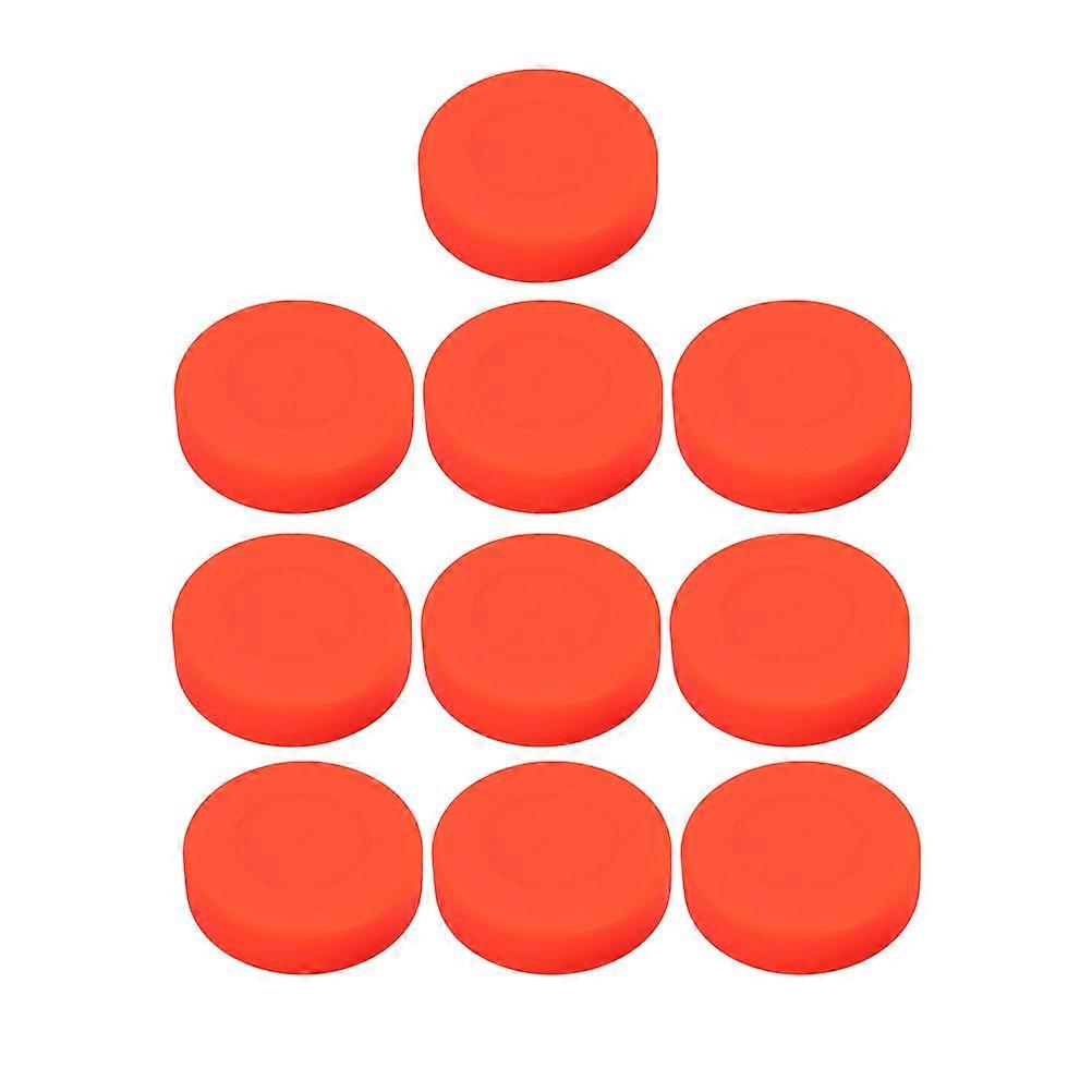 Sokak Hokeyi Turuncu İyi Dayanıklılık Kauçuk Hokey Puckları Roller ve Sokak Hokeyi için 10 Adet