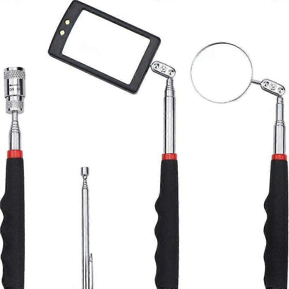 4-part telescopic magnet pickup set Telescopic handle 360 ​​rotatable Edition 0620