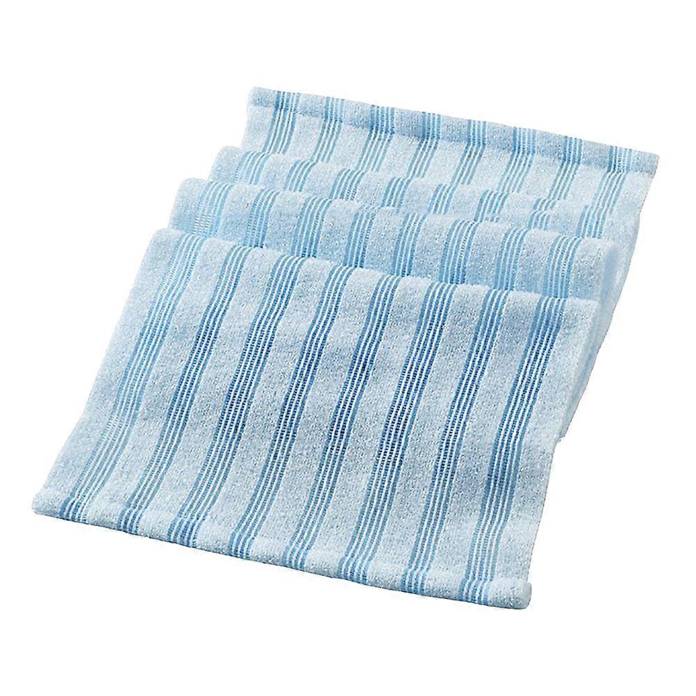 Scrubbing Bath Towel Long Strip Practical Bathing Artifact Blue 100x25cm Deep Cleaning 1Pc