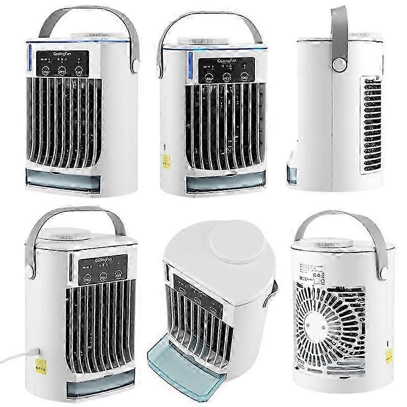 2Pcs Portable Air Conditioner Fan, Personal Space Air Cooling Fan with USB Charge for Home Office K