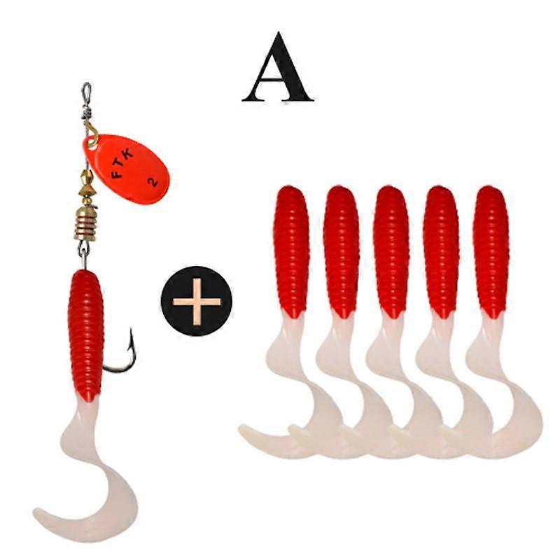 FTK Rotary Fishing Hook Free 5 Fishing Soft Bait Length 8.5CM Weight 8.5g