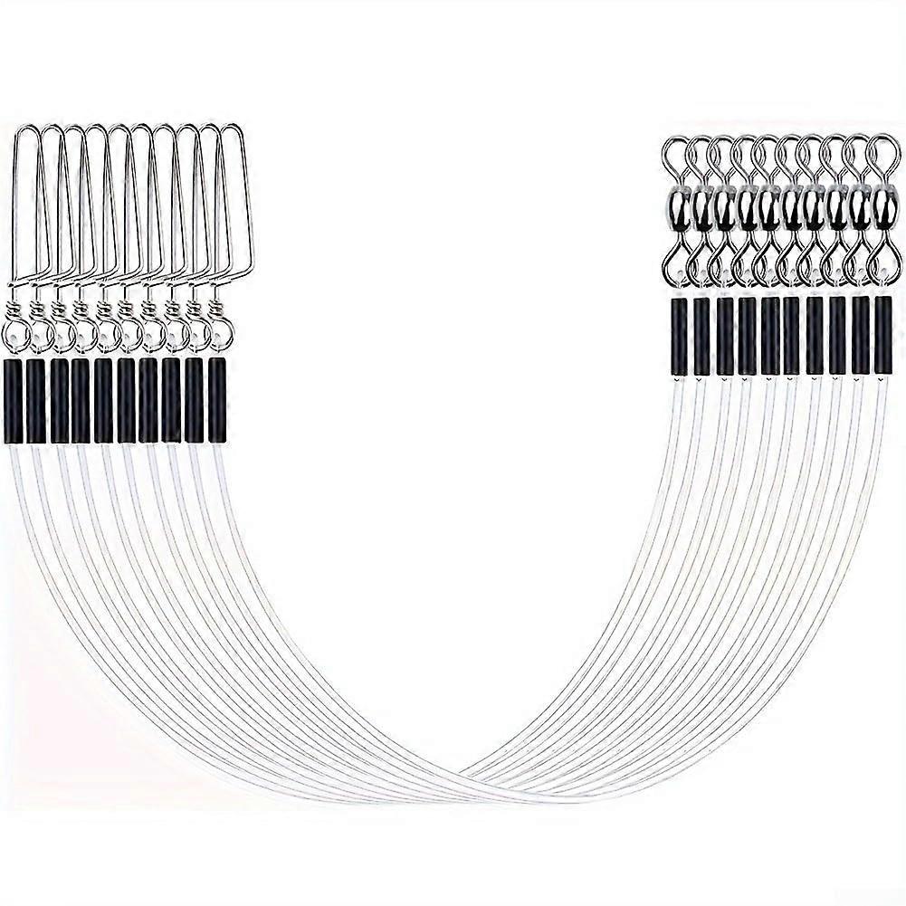 Fishing Gear Fluorocarbon Leader Line Set of 12 Saltwater Freshwater Engineered to Improve Bite Sensitivity 24in60lb Ref: 3856