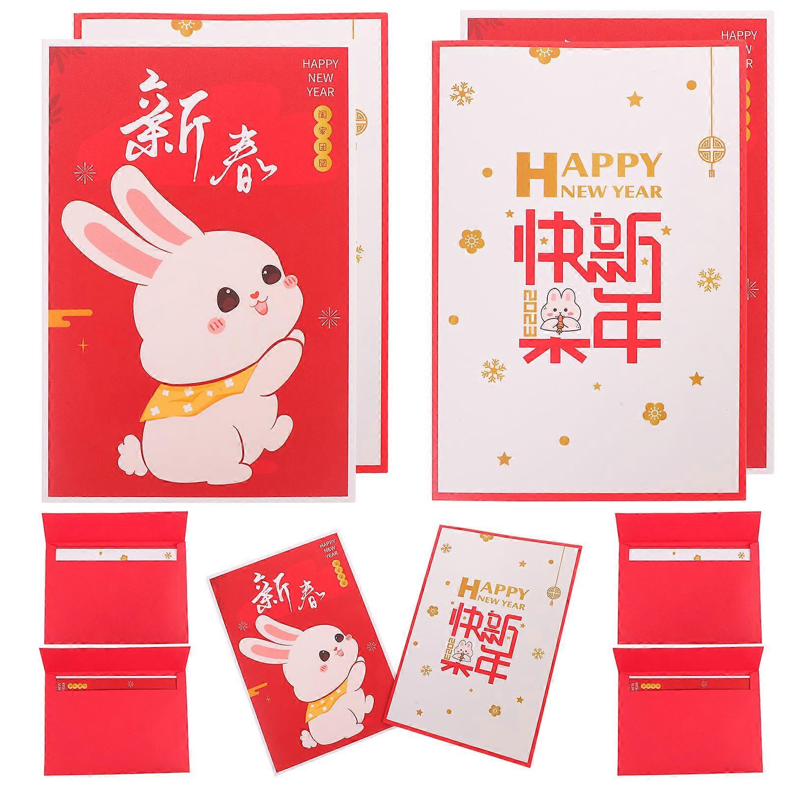 New Year Greeting for Festival Use 1Set of Paper