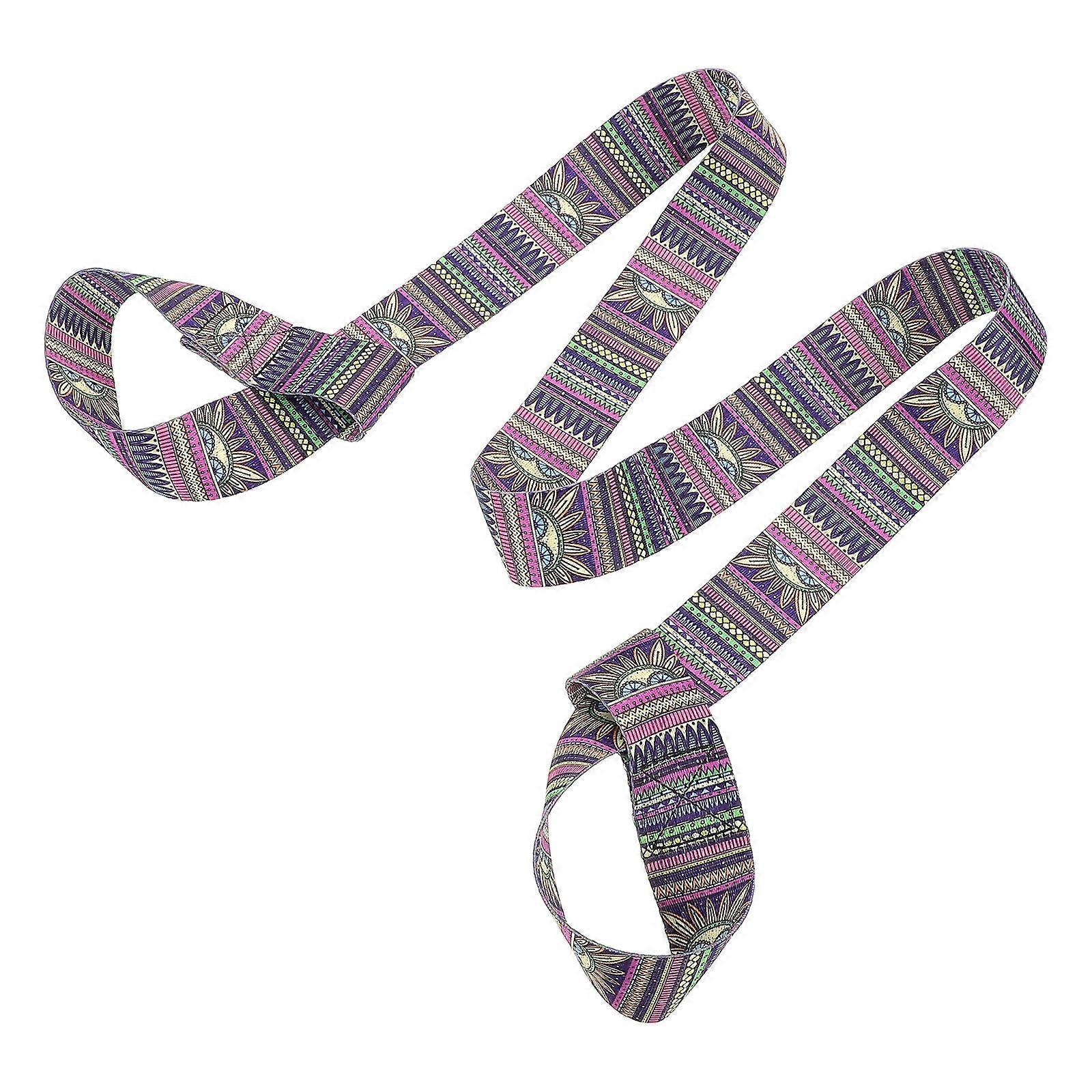 Sangles d’exercice Tapis de yoga Sling Longueur réglable Support d’épaule confortable pour une utilisation en studio 1 pièce