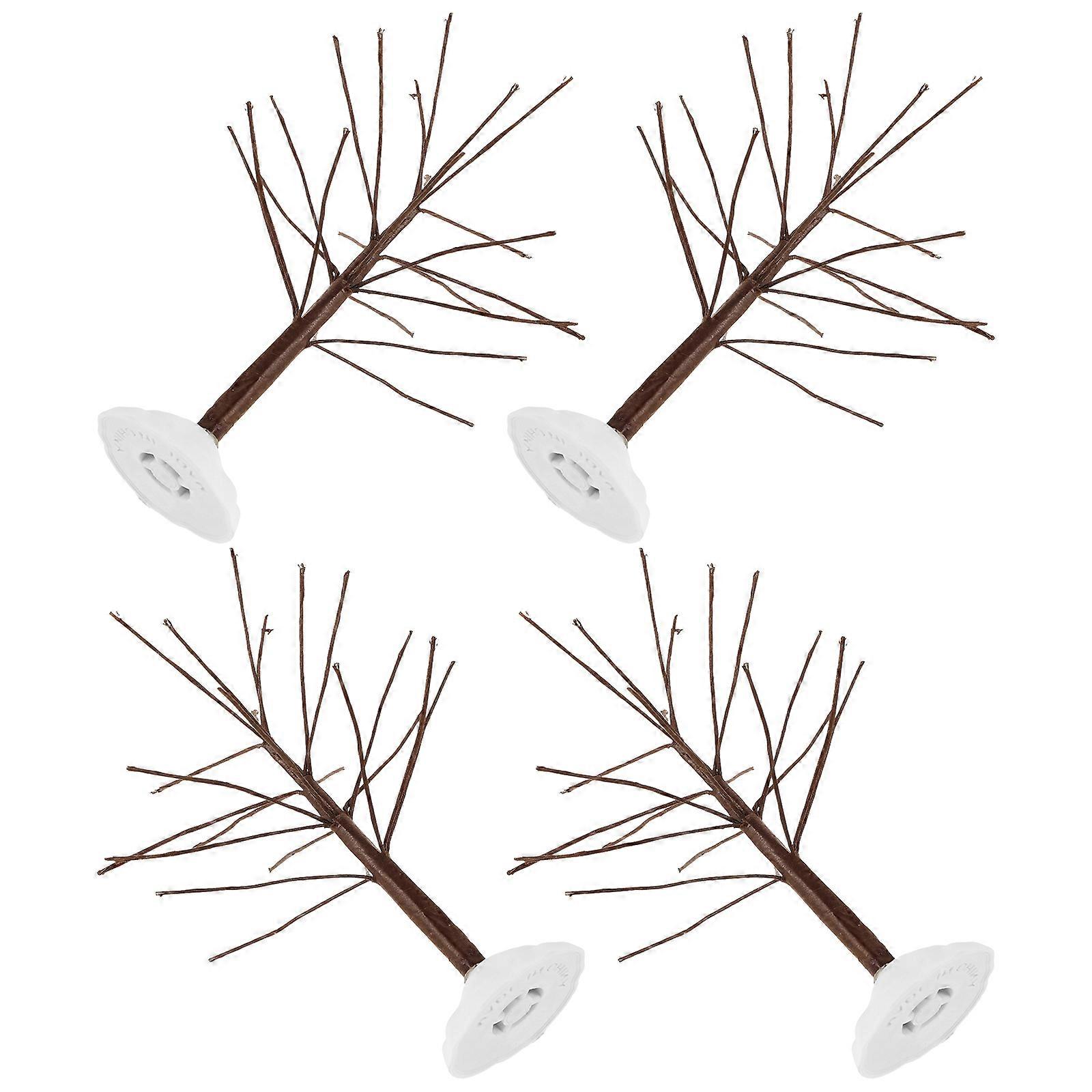 Festive Atmosphere Mini Christmas Trees Desktop Pine Trees For Home Decor Enthusiasts 4Pcs