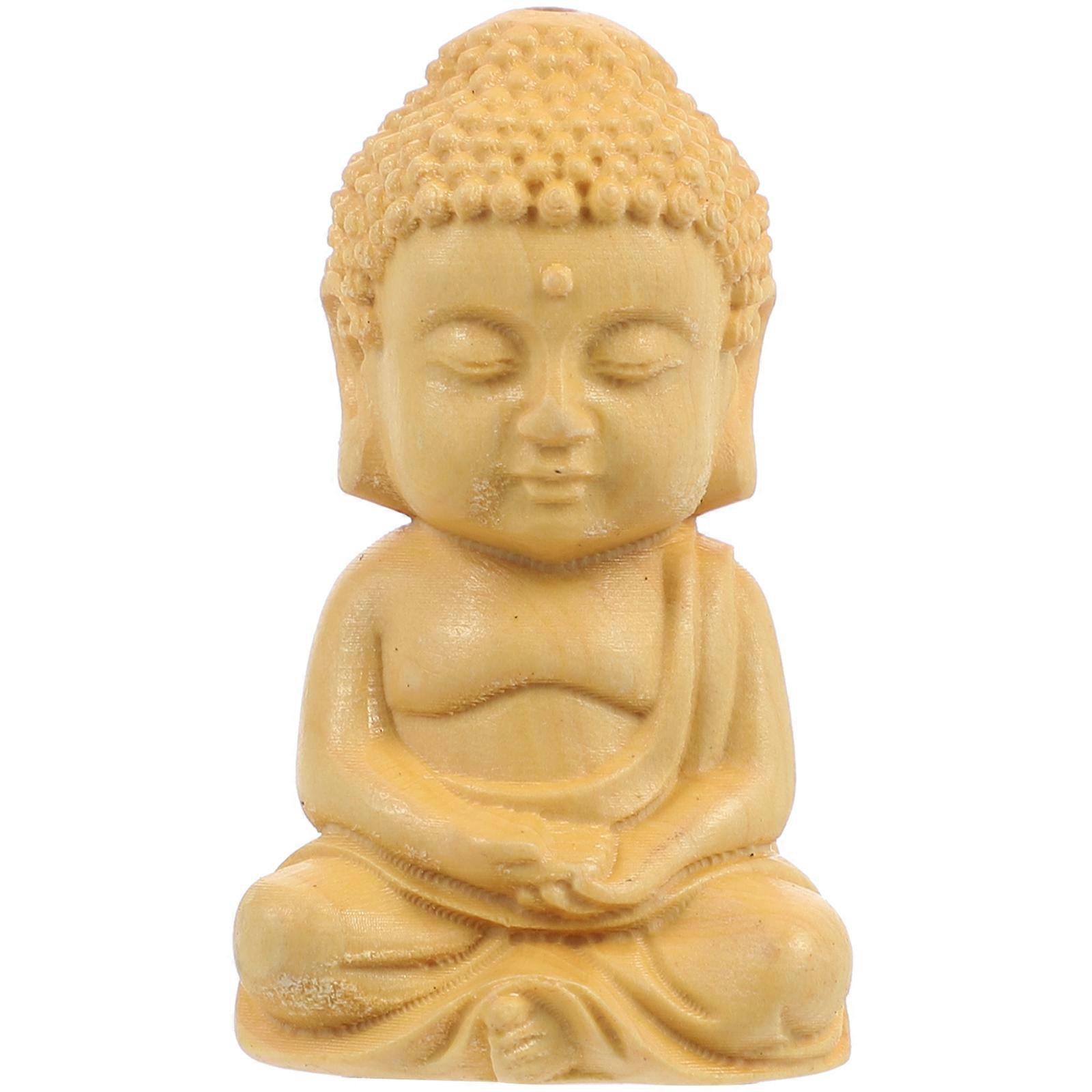 Buddhist Statue Miniature Statue Shape Family present Khaki 4x2cm Ornament 1Set