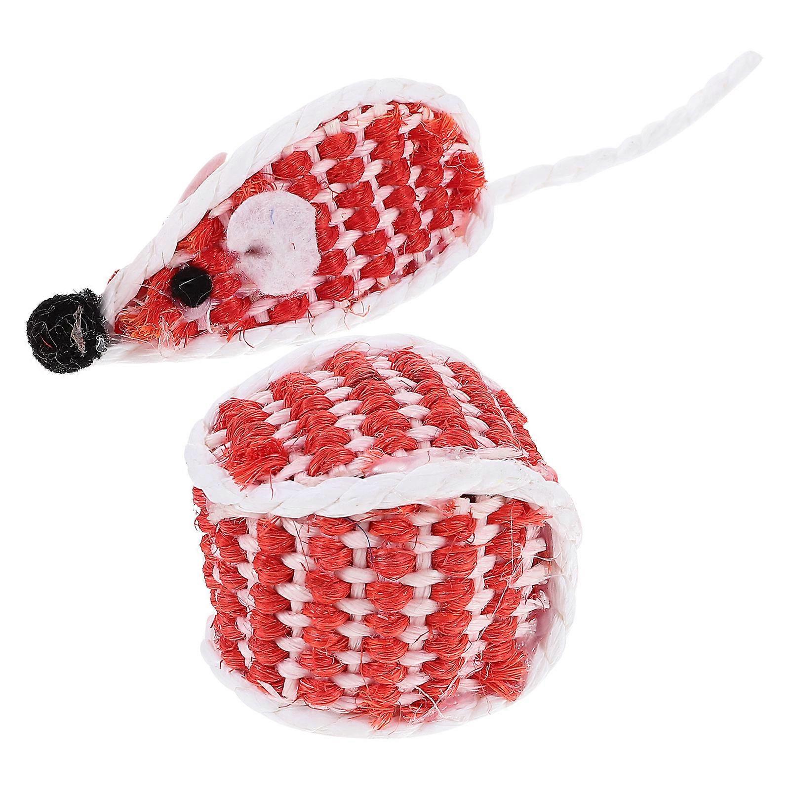 Kitten Mouse Toys Grind Teeth Assorted Color 14x3.5x4cm 1 Set