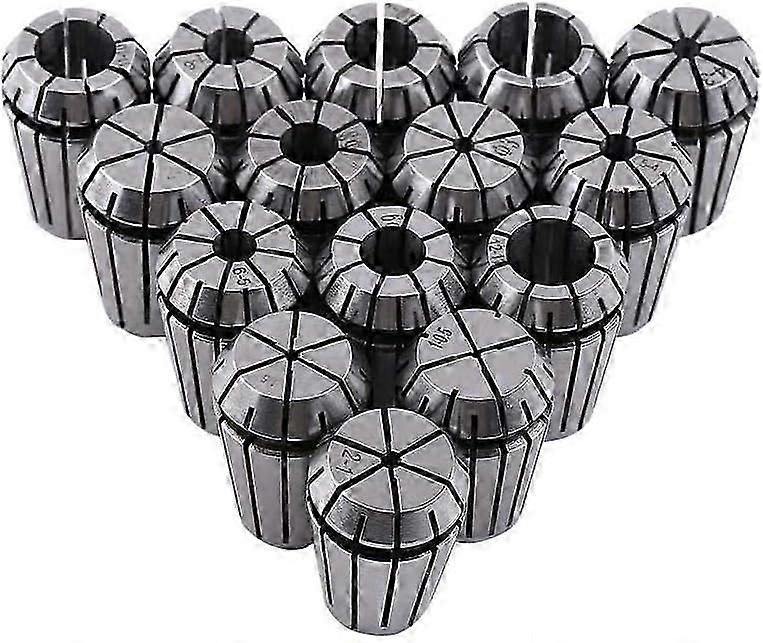 15pcs ER20 Collet Chuck Set Spring steel collet for CNC engraving machine and milling lathe tool 1-13mm