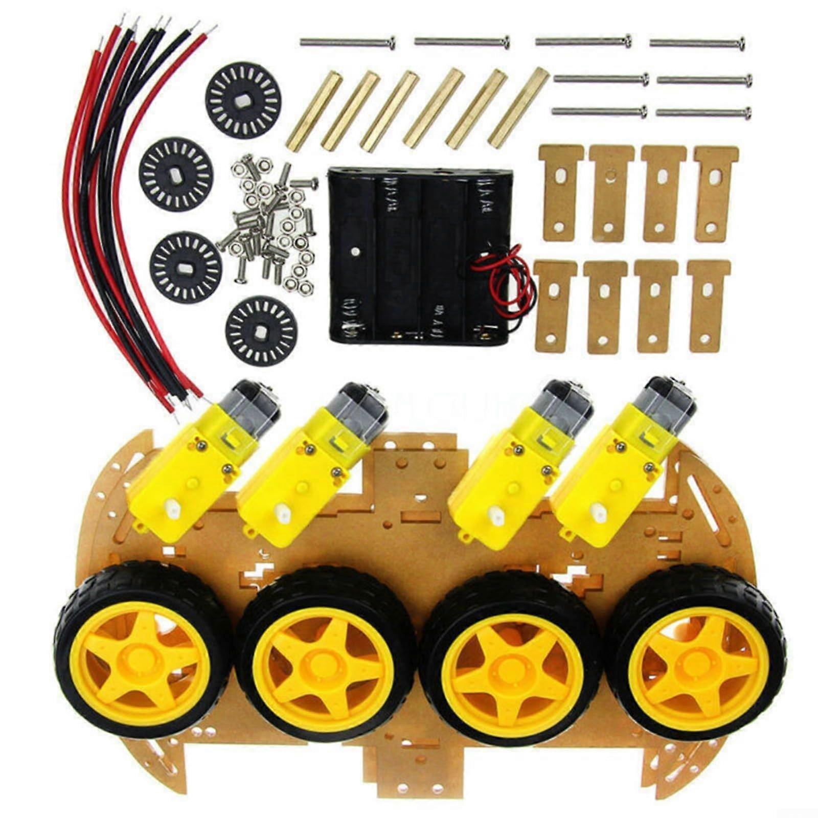 Robot Kit, 4WD Robot Smart Car Chassis Kits Car with Speed Sensor for Arduino