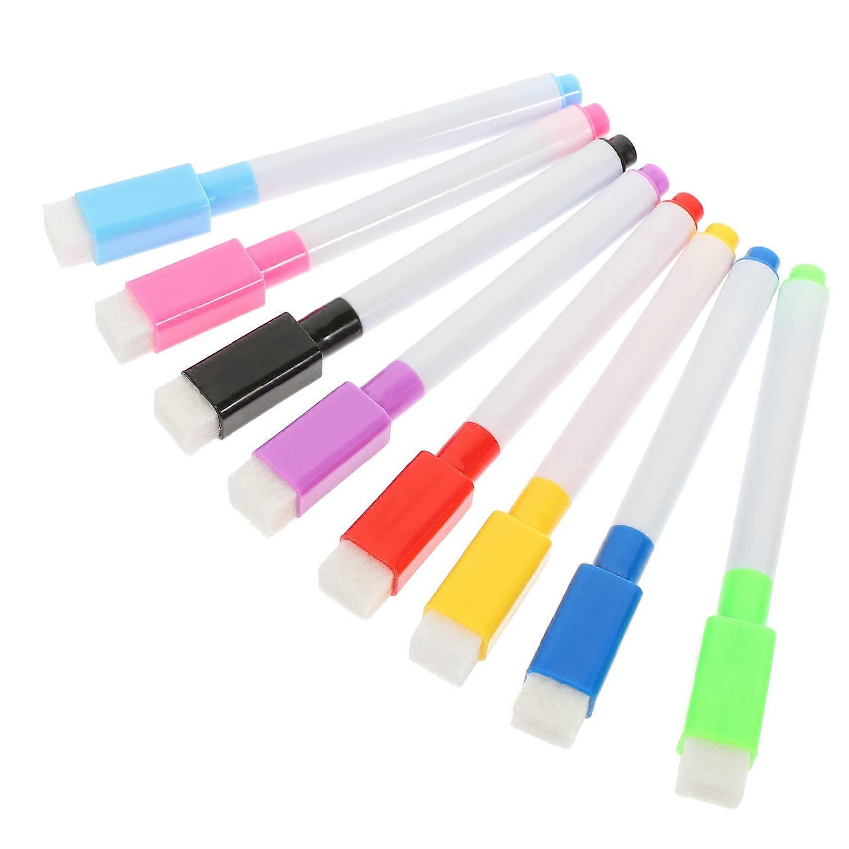 32-Piece Washable Whiteboard Markers with Erasers for Classroom and Office Use, Easy to Handle, Vibrant Colors