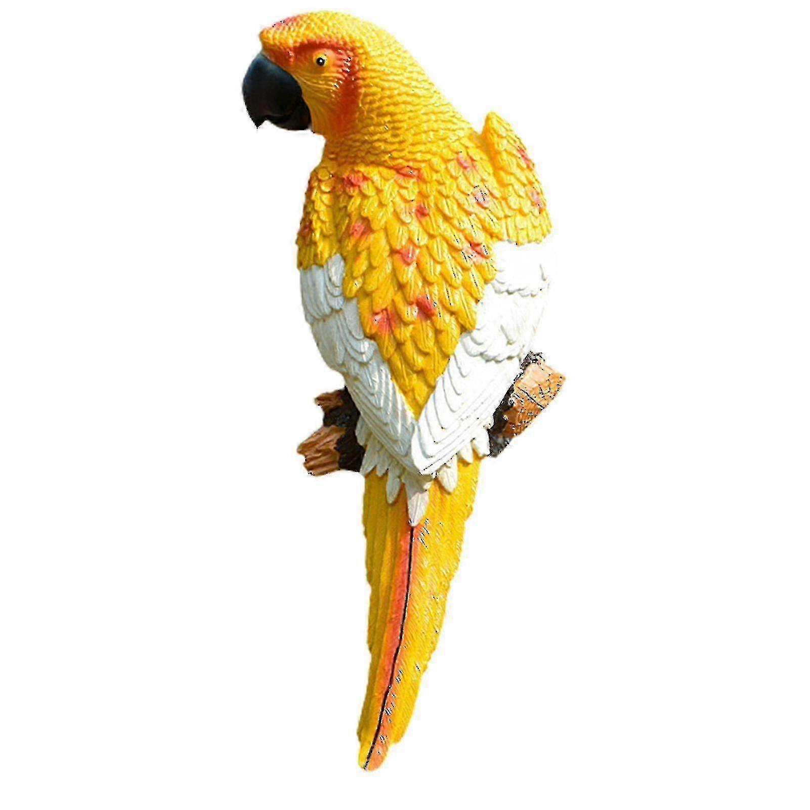 Vivid Multi-color Realistic Parrot Wall Mounted Ornament for Patio