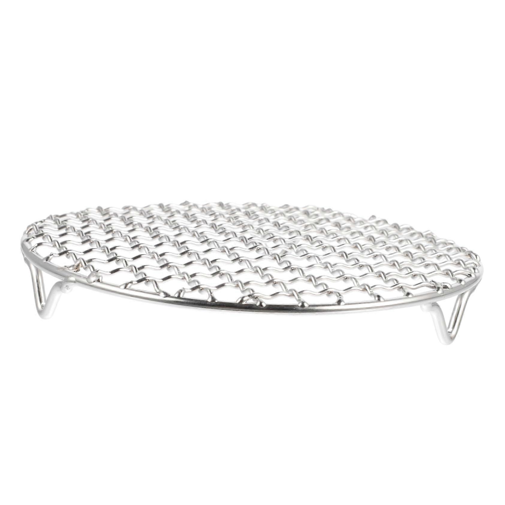 304 Stainless Steel Grill Rack Wire Cylinder Grill Net with Stand for Outdoor Camping and Home Baking Accessories