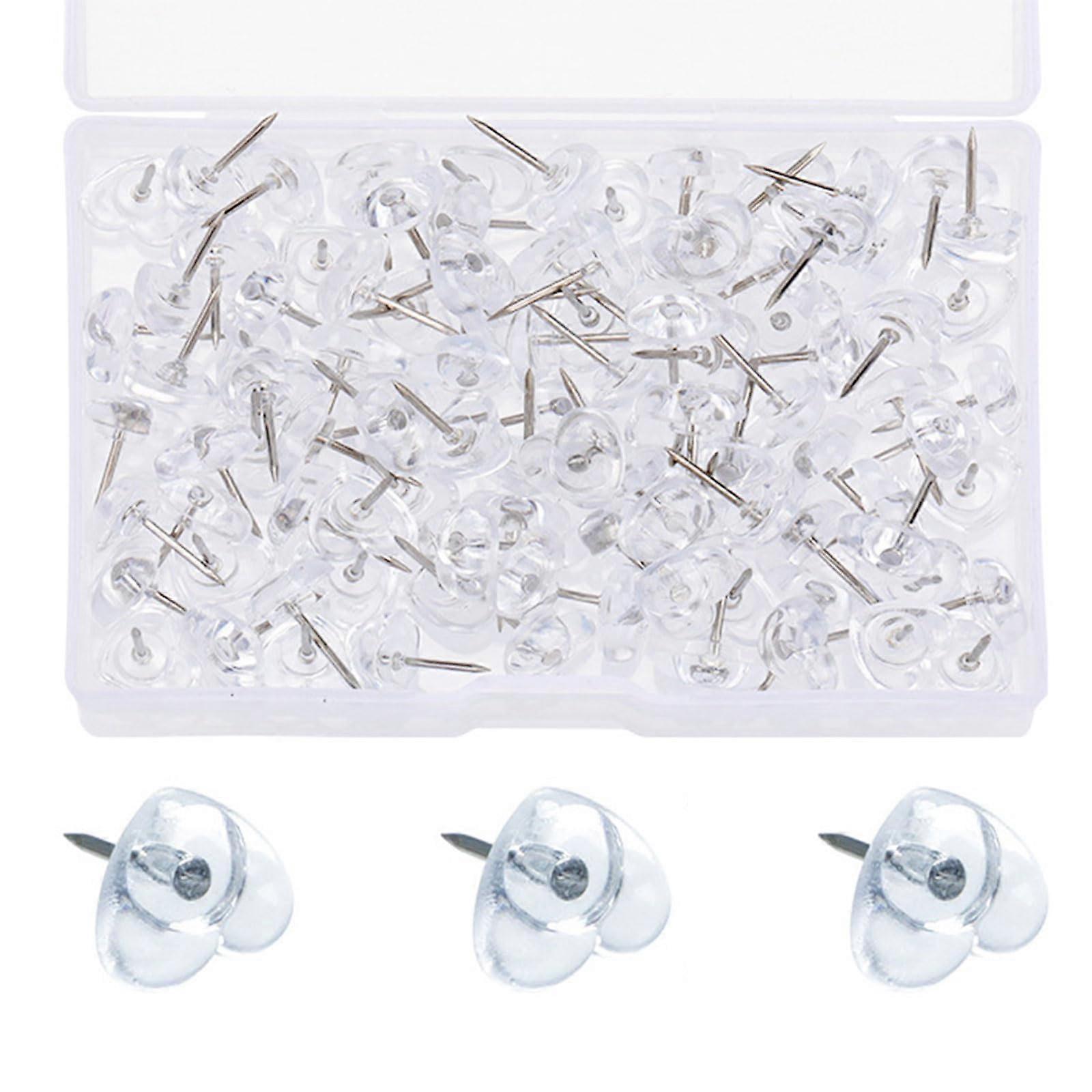 Heart Push Pins Set of 50/100/150 with Case, Decorative Thumbtacks for Cork Boards, Office and Craft Use, Colorful Design