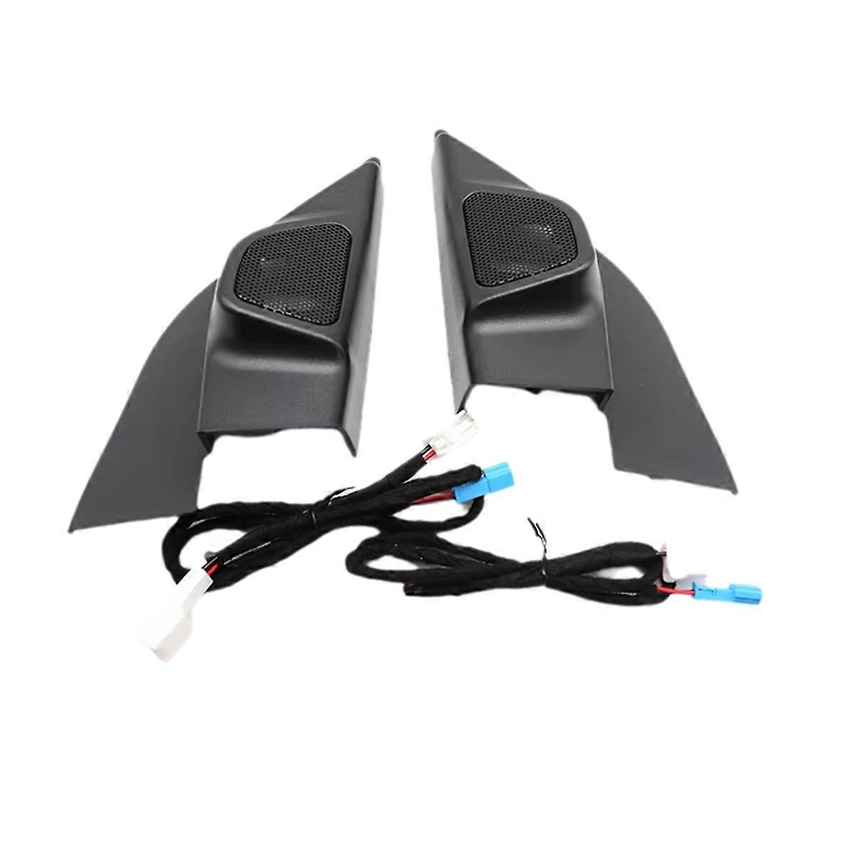 1 Set Car Tweeter Speaker Cover Triangle Speaker Cover Decorative Frame Bracket for Sunny 2010-2019