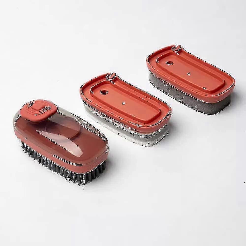 Self-Rehydrating Laundry Brush Leak-Free Scrubber with 3 Replacement Heads