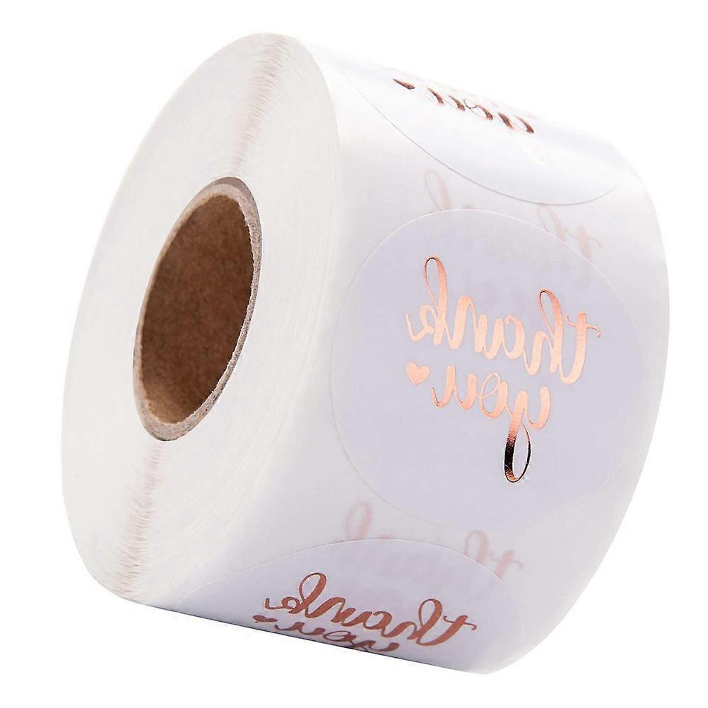 Thank You Sticker Roll Decorative Adhesive Labels for Weddings, Parties, Envelopes, DIY Crafts and Festive Decorations