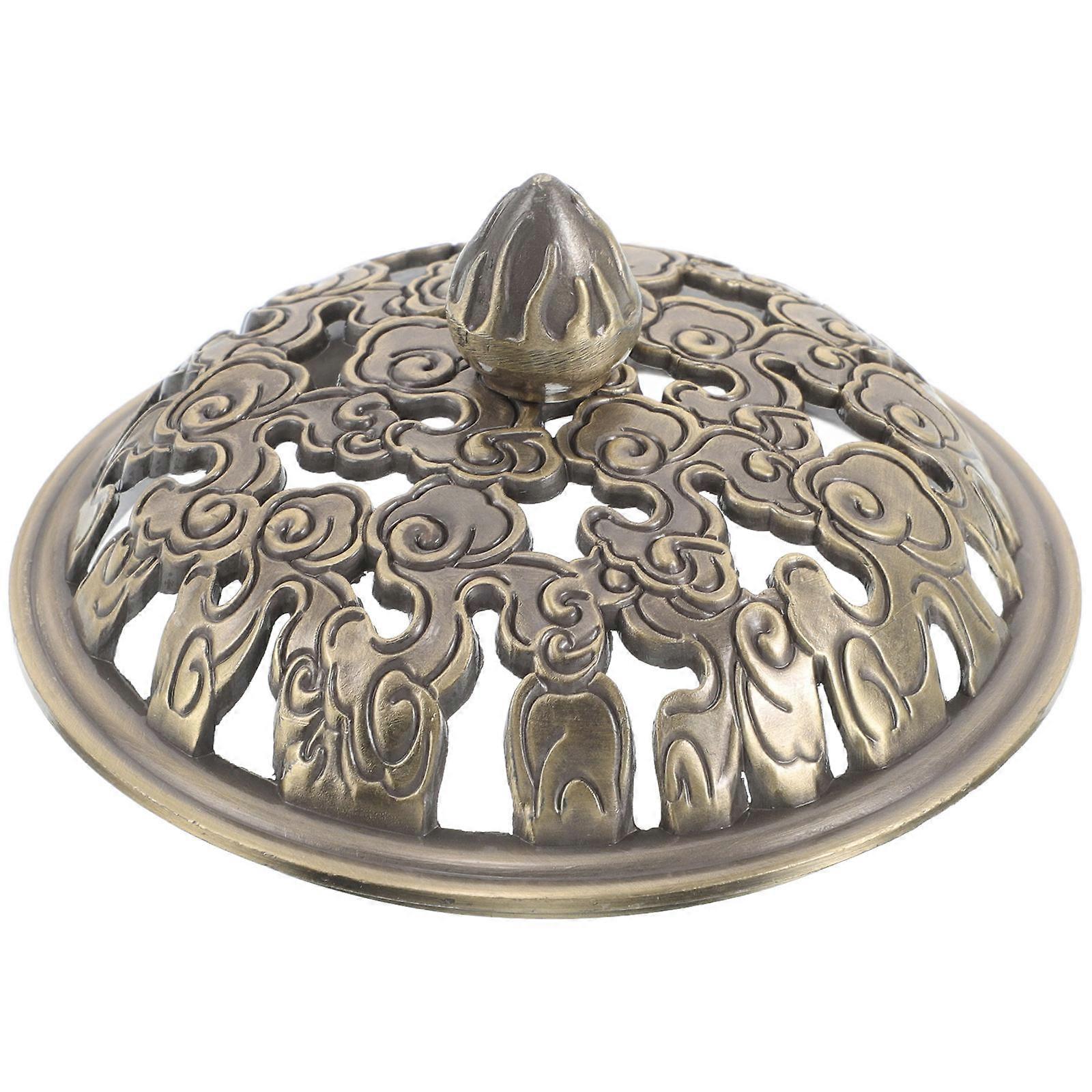 Unique Incense Lid Square Shape Protective Lid Dark Brown 8.00X8.00X4.00CM Fragrance Dispersion 1Pack