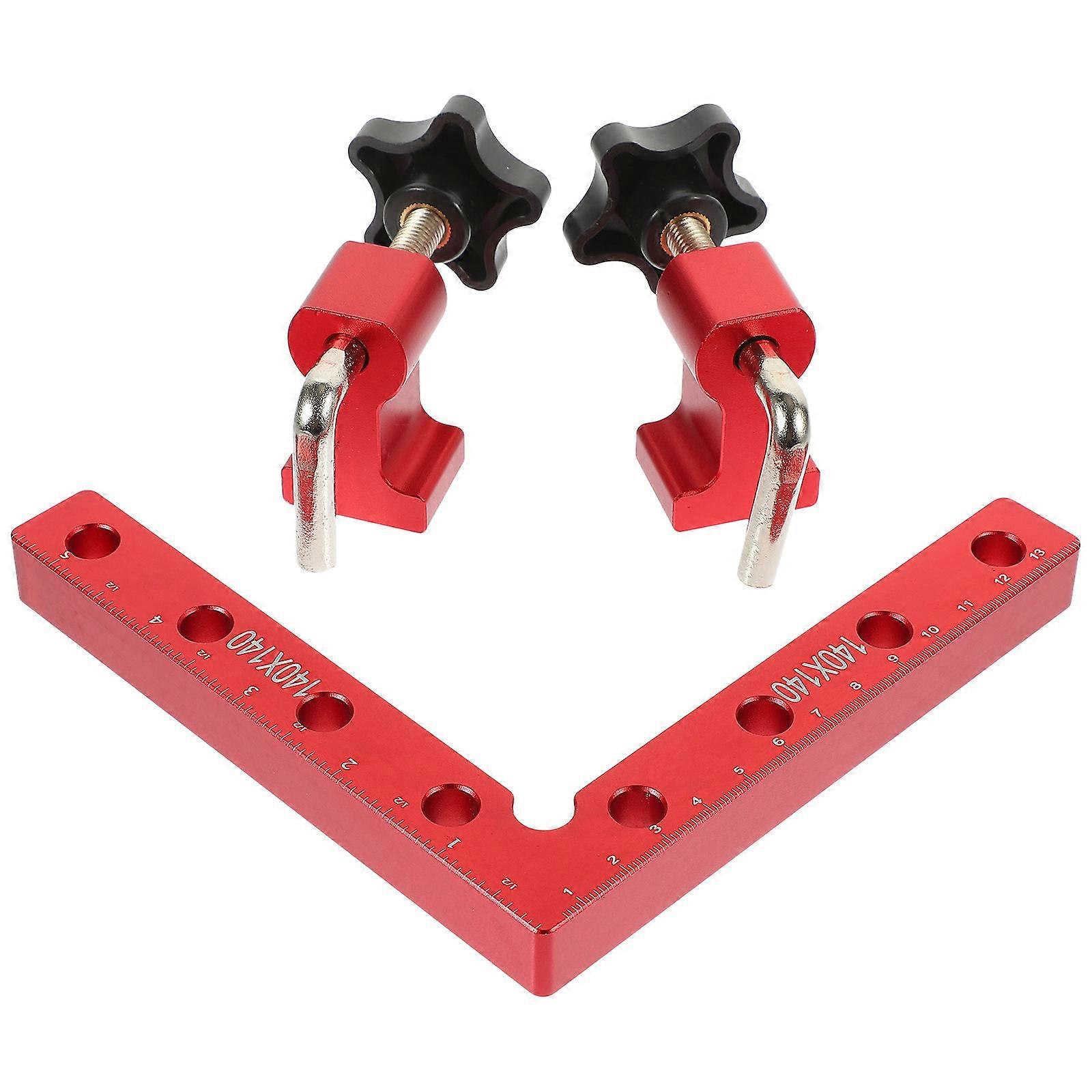 Aluminum Alloy Woodworking Clamp Set with Right Angle Square for Precise Corner Alignment in DIY and Professional Projects