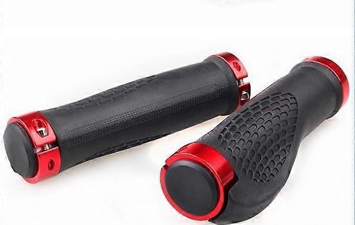 Bicycle Grips MTB Handlebar Accessories Red Rubber Comfortable Ergonomic Design Compatible with Mountain Bikes