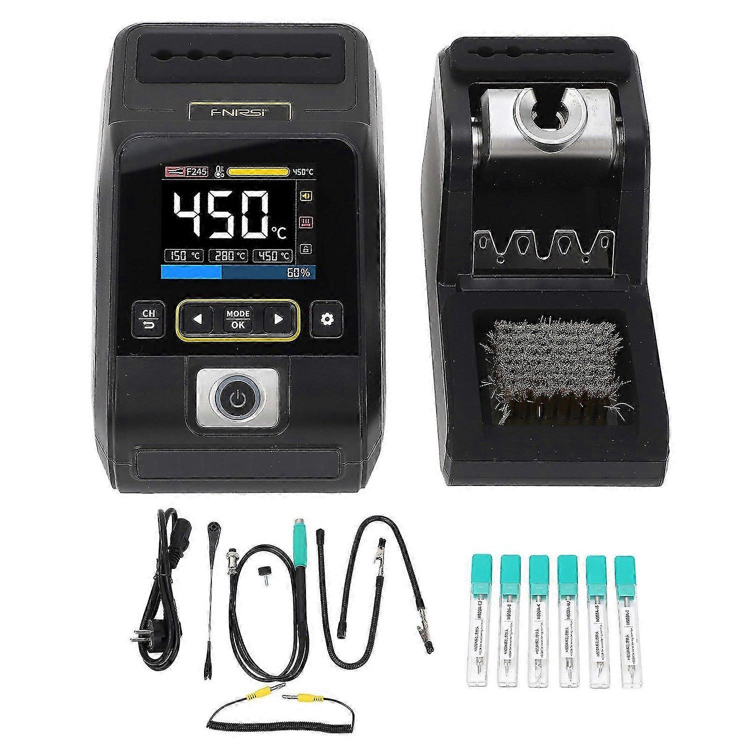 Soldering Station Kit with Iron Tips Constant Temperature Solder Set for Electronics PCB Repair 200W Peak Power DWS200 EU Plug 100250V