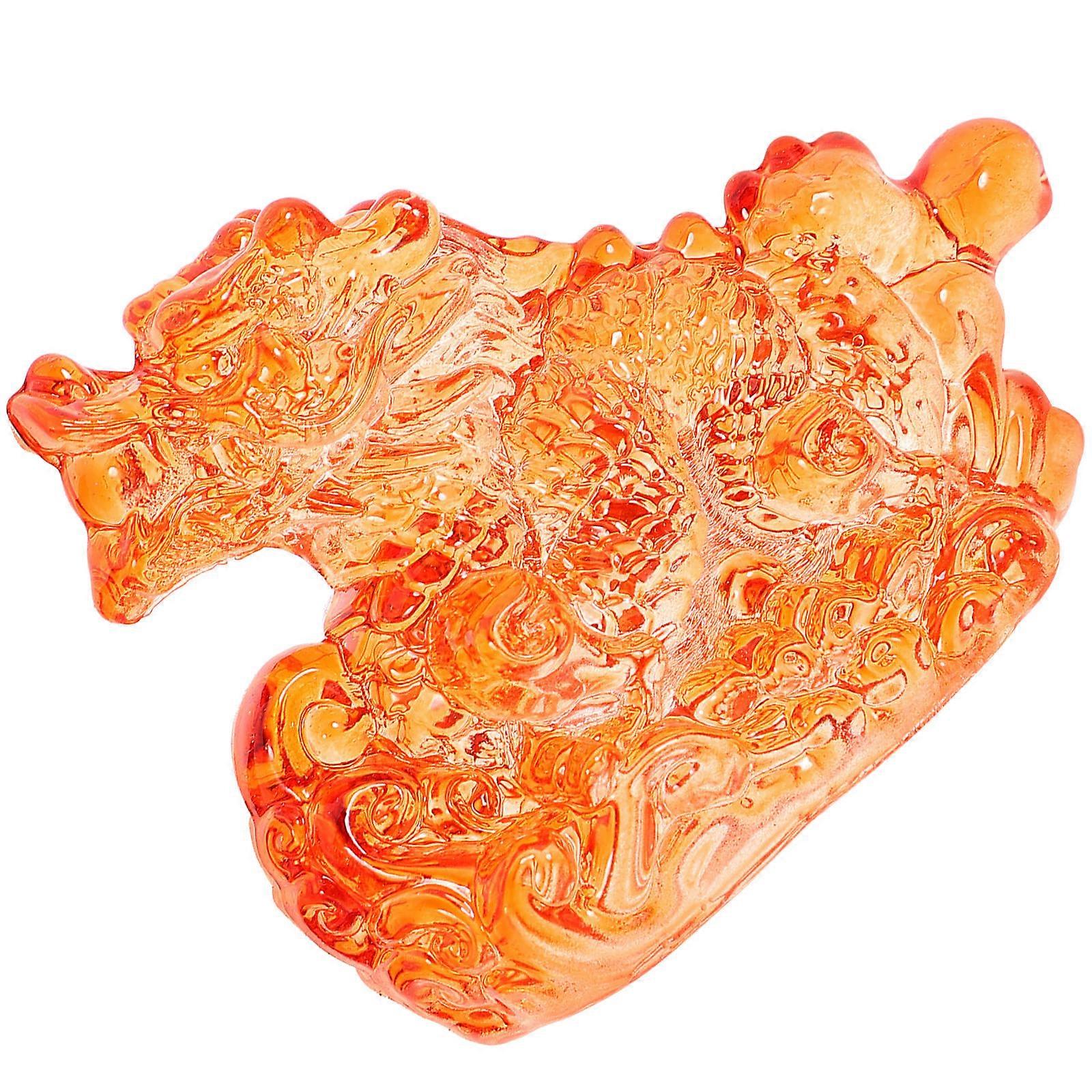Dragon Figurine Statue Dragon Shape Zodiac Style Glass Collectible Item Party Birthdays Anniversaries Weddings 1Set