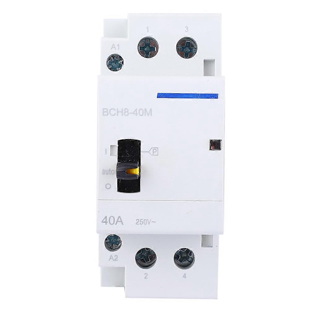 BCH8-40M 2P 40A Household AC Contactor DIN Rail Mount with Manual Control Switch (2NO)